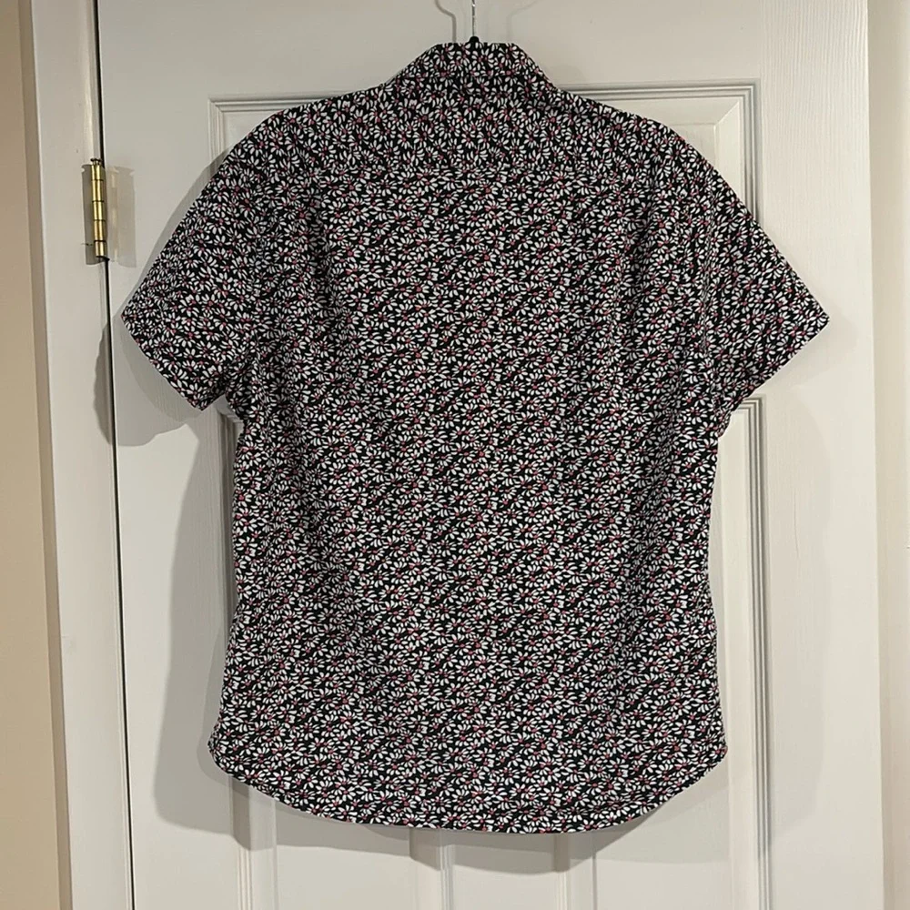 J. Crew Flex Washed Navy Floral Men's‎ Shirt size Large Slim Fit